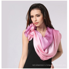 Lingshang весна и лето тонкий плащ классический цвет градиента женский шелк длинный дизайн шарф